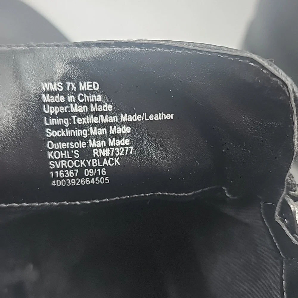 J Simply Vera Vera Wang Ankle Boots Faux Leather Black Zipper Sz 7.5M - Picture 9 of 11